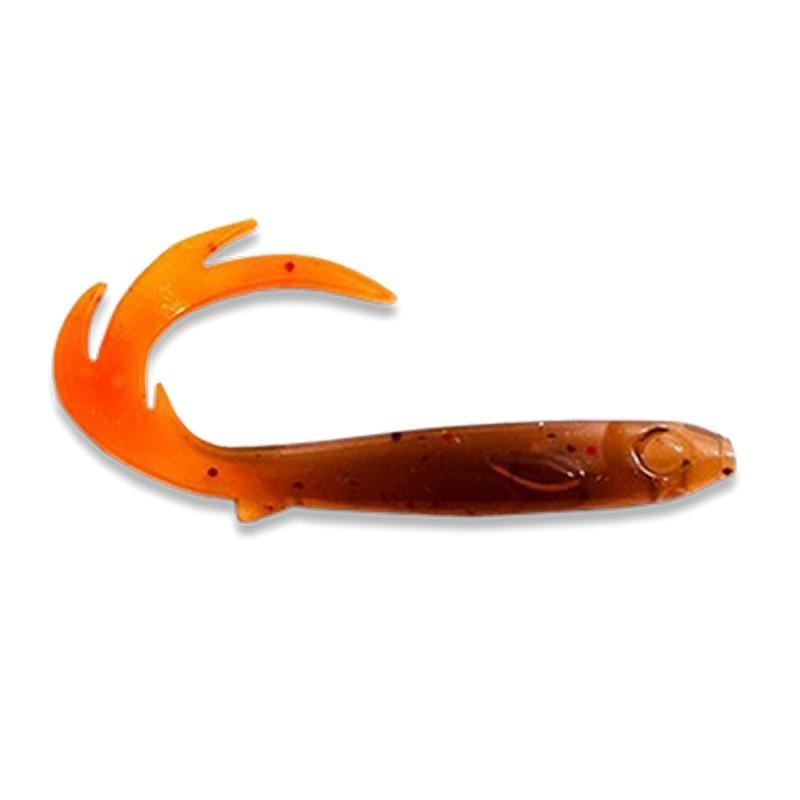 EJ Lures Flatnose Baby Dragon Motoroil Hot Tail 11 cm, 3,7gr - 10-pack