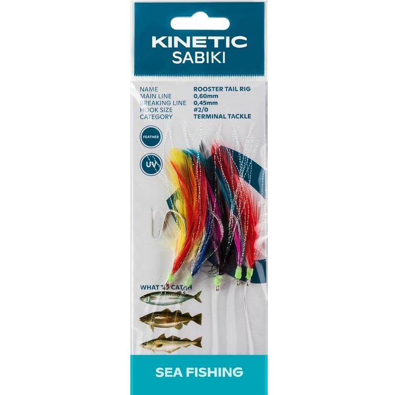 Kinetic Sabiki Rooster Tail Häckla#2/0 Multi Color från Kinetic