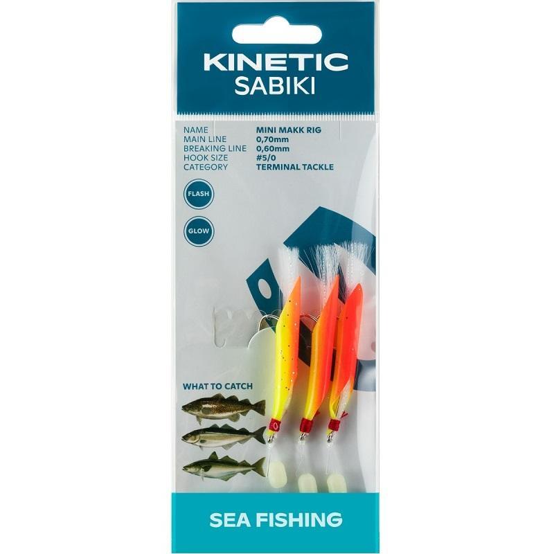 Kinetic Sabiki Mini Makk Häckla #5/0 Yellow/Orange från Kinetic