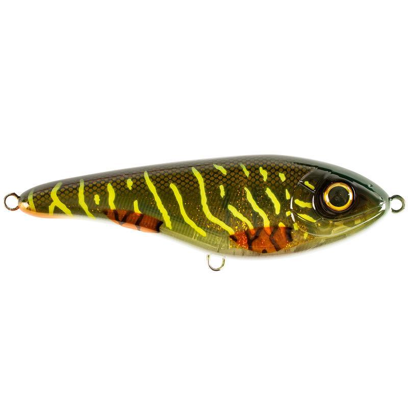 Strike Pro Buster Jerk II - Susp - 12cm - 37g - Green Motoroil Pike från Strike Pro