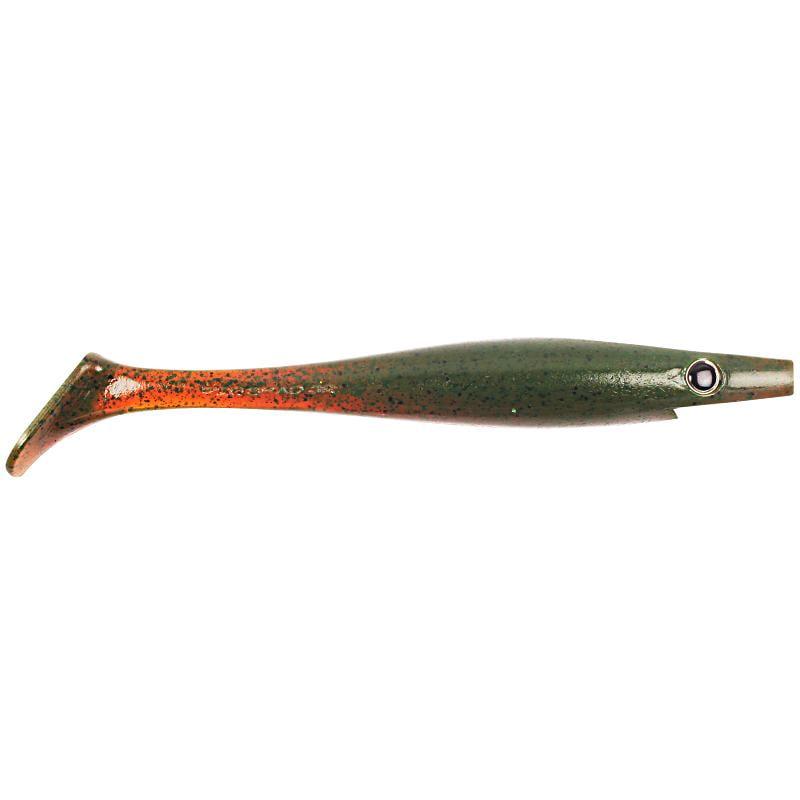 Pig Shad Nano, 15cm, 20g - Motor Oil Pepper - 4pcs från The Pig