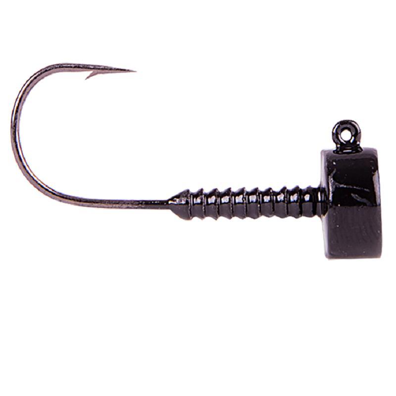 Lunker City Ned Head 7g, 2/0 - Black - 4pcs