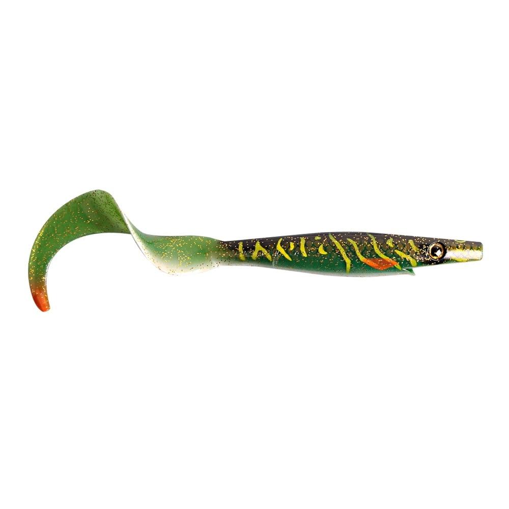 Pig Tail Jr - 23cm, 37g - Green Motoroil Pike UV - 2pcs från The Pig