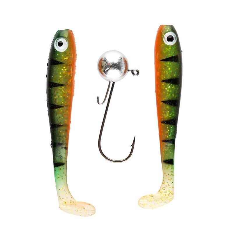 IFISH The Demon Shad 7cm - 2-pack inkl. Jiggskalle - Hot Perch