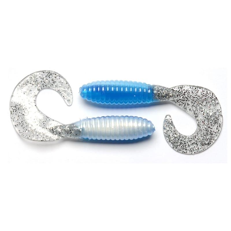 Big Bite Baits Fat Grub Blue-n-Silver 8 cm - 10-pack från Big Bite Baits