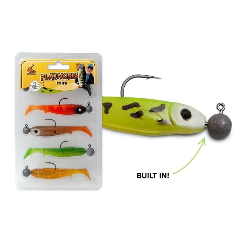 Team Galant Flatnose Mini 9cm med Jiggskalle Grumligt Vatten 5-pack från EJ Lures