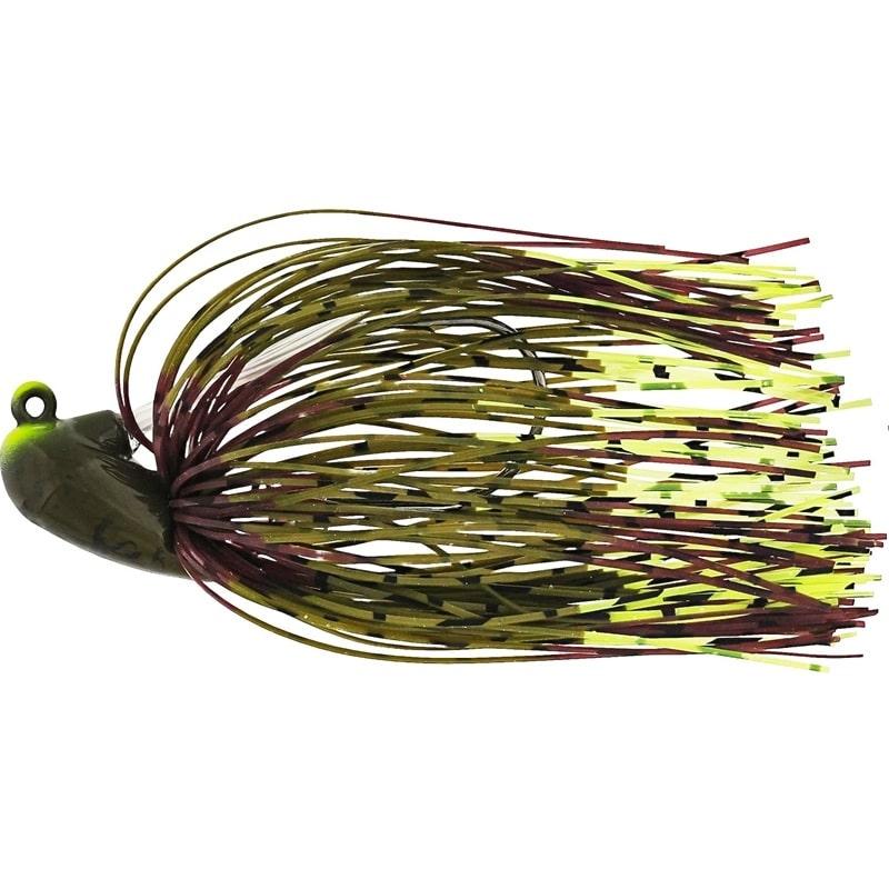 Westin Slide-Up Rubber Jig Tungsten #2/0 7g Green Pumpkin/Chartreuse 1pcs