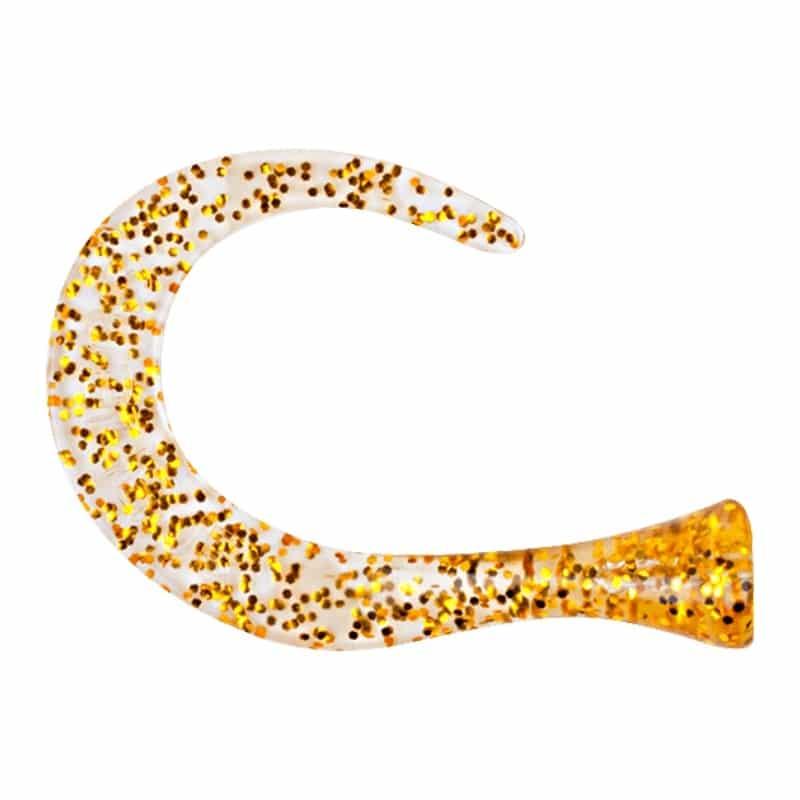 Strike Pro Guppie Tail - 3 Curly / 1 Paddle - Gold/Gold Glitter från Strike Pro