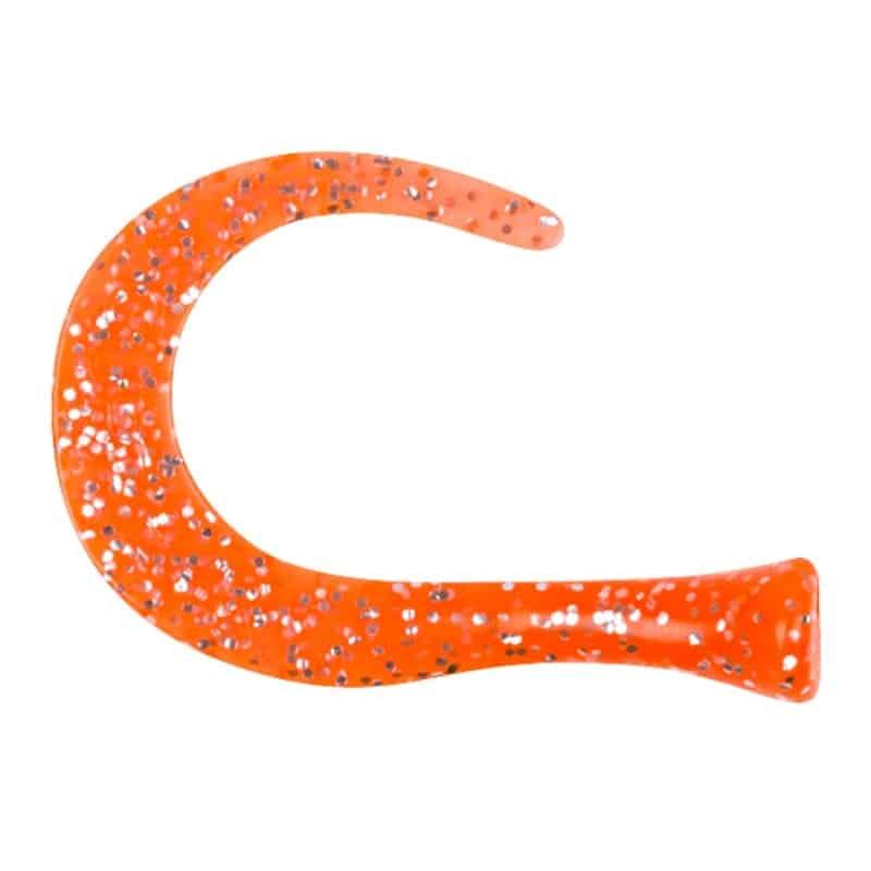 Strike Pro Guppie Tail DS - 3 Curly - Orange/Gold Glitter