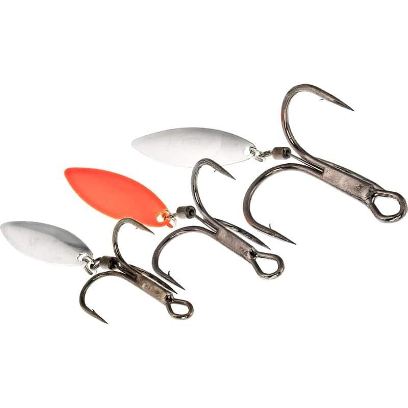Westin Spin-Treble #8 Silver/Red 4pcs