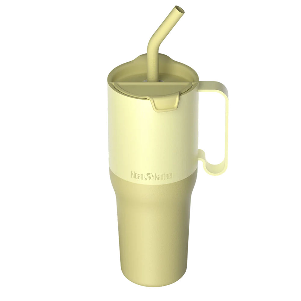 Klean Kanteen Rise Tumbler 1064Ml (W/Straw & Flip Lid) Wax Yellow