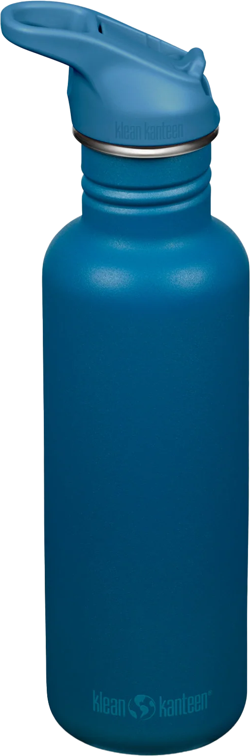Klean Kanteen Classic 800 ml (W/ Flip Seal Sport Cap and Straw) Corsair
