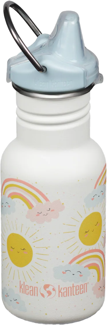 Klean Kanteen Kids' Classic Narrow 355ml (W/ Kid Sippy) Rainbows White