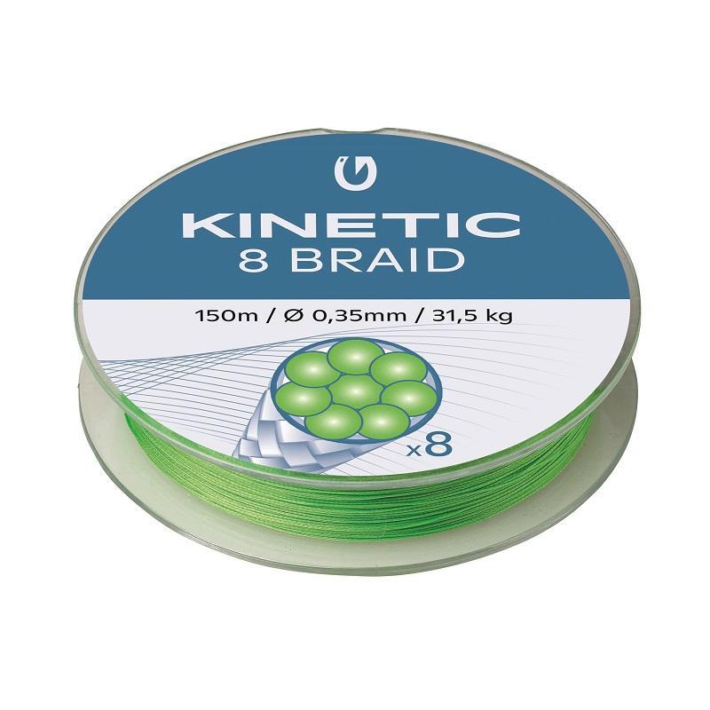 Kinetic 8 Braid 150m 0,16mm/12,0kg Fluo Green - Fiskelina från Kinetic