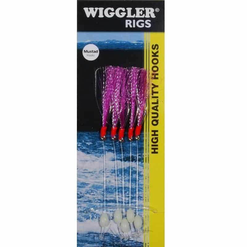 Wiggler Häckla Flasher Rig Lila Röd Krokstorlek 3/0 från Wiggler