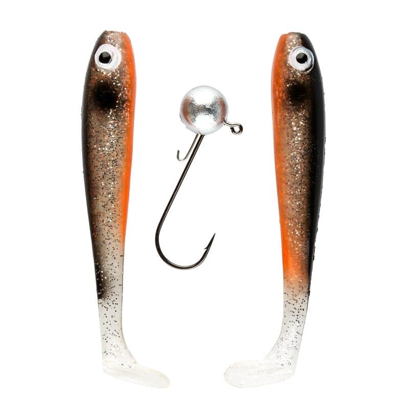 IFISH The Demon Shad 10cm - 2-pack inkl. Jiggskalle - Silver Sally från IFISH