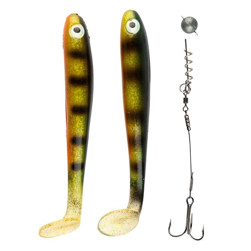 IFISH The Demon Shad 15cm - 2-pack inkl. Stinger - Fluo Perch från IFISH