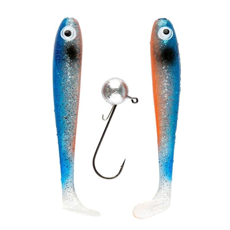 IFISH The Demon Shad 10cm - 2-pack inkl. Jiggskalle - Ghost Blue från IFISH