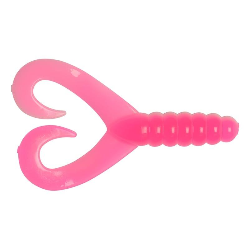 Big Bite Baits Twin Tail Grub Pink/White 7cm - 10-pack från Big Bite Baits