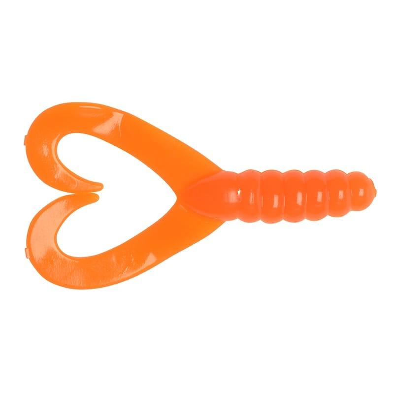 Big Bite Baits Twin Tail Grub Orange/Yellow 7cm - 10-pack från Big Bite Baits