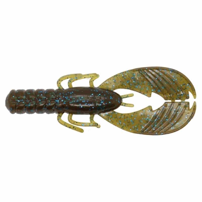 X Zone Muscle Back Finesse Craw 8,3cm, Green Pumpkin Blue Flake 8-pack från X Zone