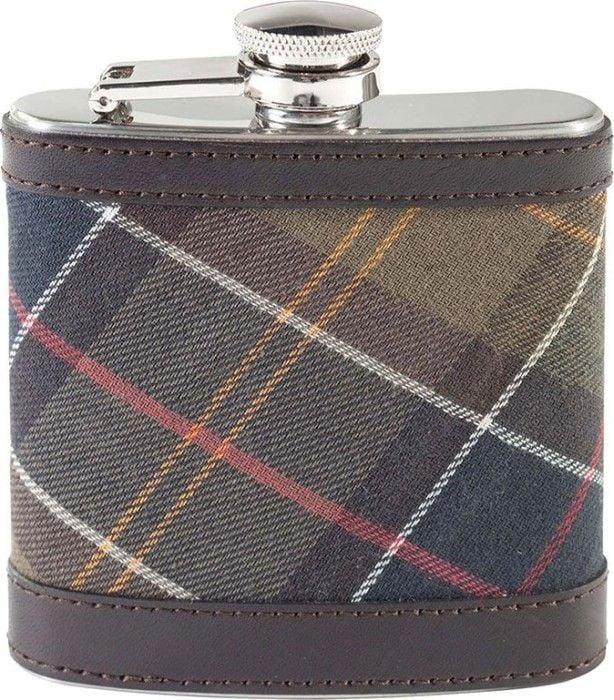 Barbour Hip Flask Classic Tartan/Dark Brown