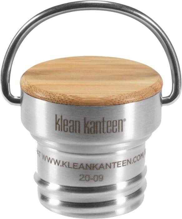 Klean Kanteen Bamboo Loop Cap (w/bale for Classic Bottles) Brushed Stainless