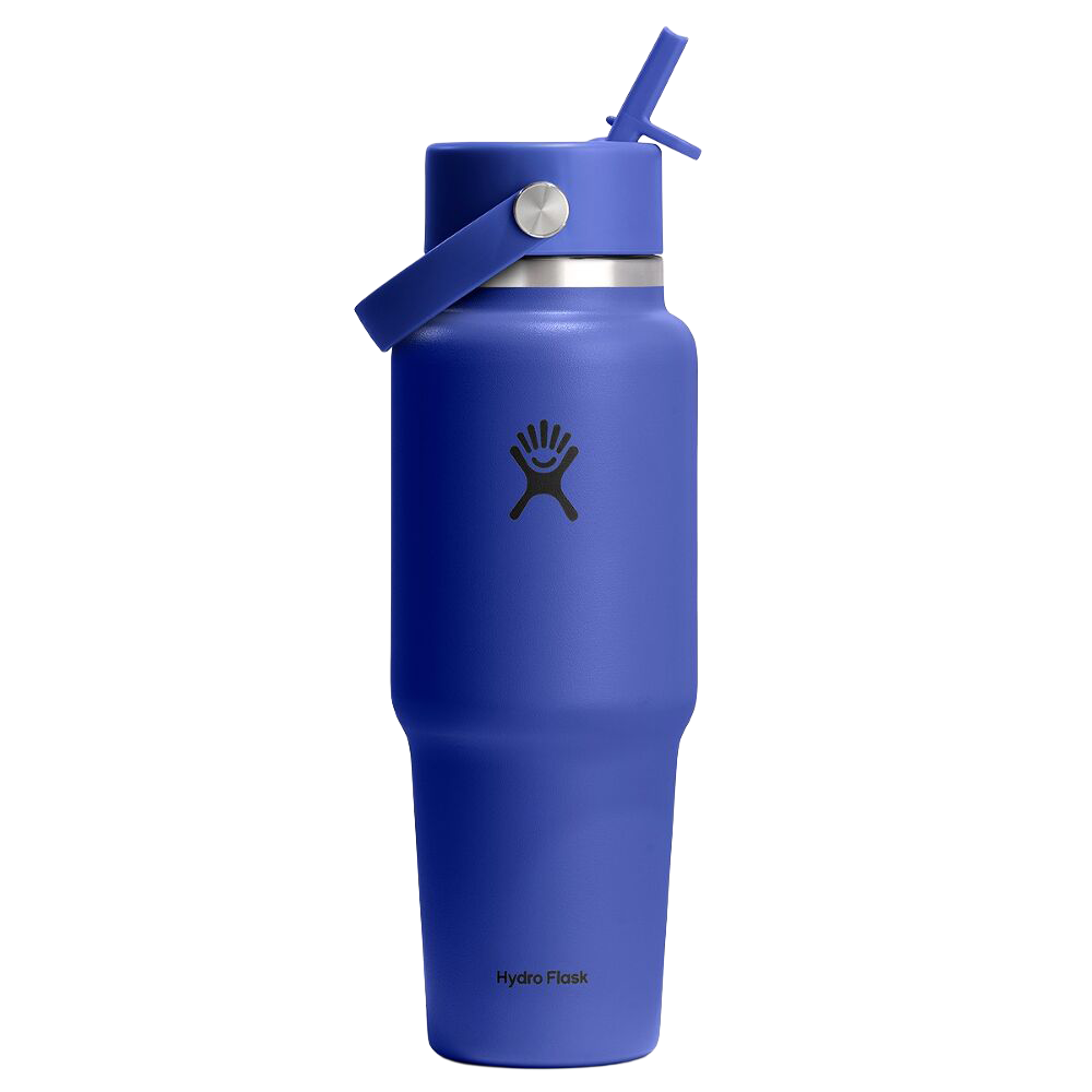 Hydro Flask 946 ml Wide Mouth Travel Bottle with Flex Straw Cap Capri Blue från Hydro Flask