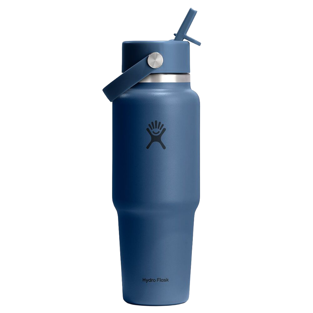 Hydro Flask 946 ml Wide Mouth Travel Bottle with Flex Straw Cap Harbor Blue från Hydro Flask